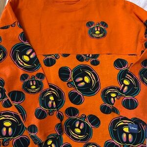 Disney Orange Halloween Mickey Sweatshirt